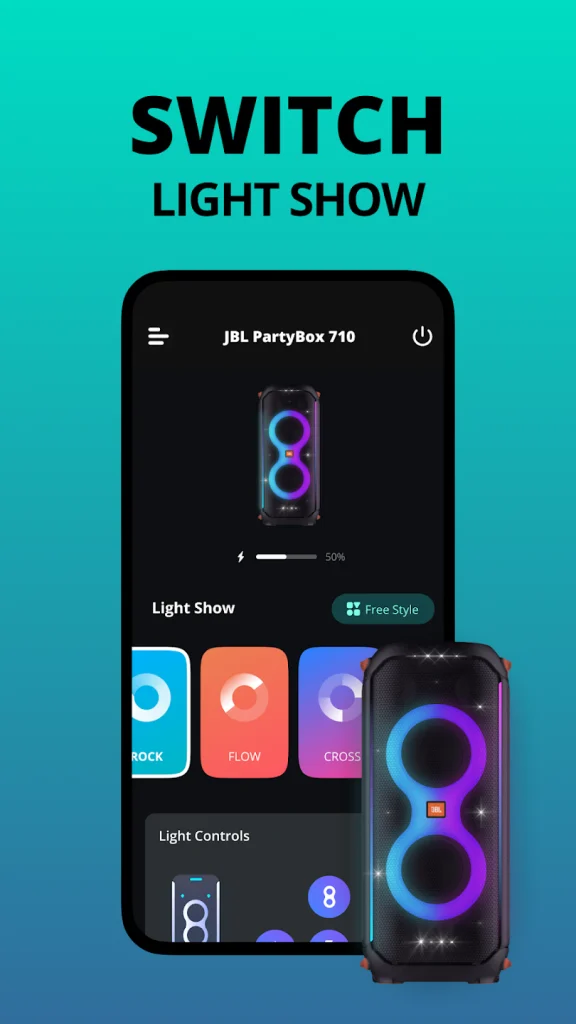 jbl partybox app lighting effects